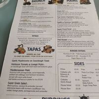 Vegan menu at The Cosy Club in Leeds