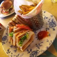 Vegan BLT with chips at The Cosy Club in Leeds