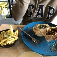 Wrap and fries  at Falla in Gdansk