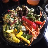 Spring plate with seasonal veggies and falafel.  at Falla in Gdansk