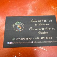 Addresses  at Allullas Vegetariano - La Aurora in Pasto