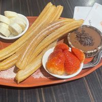 Churro with fruit sharing plate  at San Churro  in Glebe