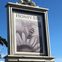 Sign at The Honey Bee in Wilmslow