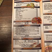 Vegan menu part 1 at Stewart's Root Beer in East Brunswick