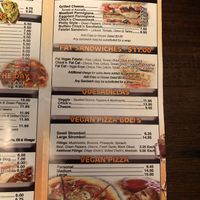 Vegan menu part 2 at Stewart's Root Beer in East Brunswick