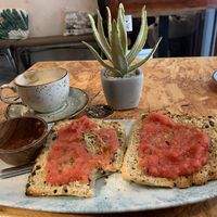 Tostada tomate   at Andrea's Brunch in Tarifa