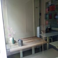 Seating area by the window at Suppenwirtschaft in Vienna