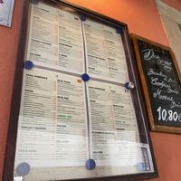 Menu outside door at Villa 6 in Sintra