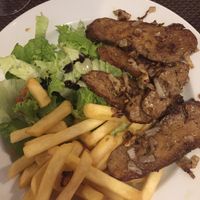 Seitan steak plate (vegan). at Villa 6 in Sintra