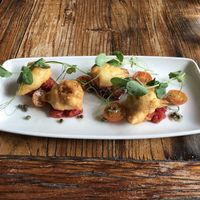 Artichoke fritters at George and Dragon in Penrith