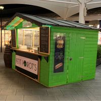 The stall at Petit Poirot's Vegan Comfort Food in Bridgend