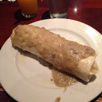 Breakfast Burrito:
Tofu scramble, home fries and sausage wrapped in a soft flour tortilla and smothered in sausage gravy. $8.50  at Ethos Vegan Kitchen in Winter Park
