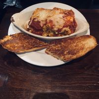 Lasagna and the best bread   at Ethos Vegan Kitchen in Winter Park