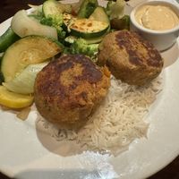 Chickpea crab cakes   at Ethos Vegan Kitchen in Winter Park
