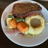 Meatloaf with veggies and mashed potatoes  at Ethos Vegan Kitchen in Winter Park