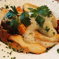 Spinatknödel mit Ginschaum. at Seefeld in Frankfurt