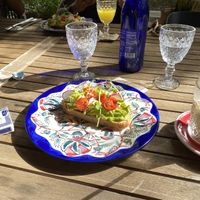 Smashed avocado   at Number 10 in Willemstad