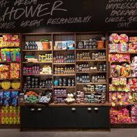 Amazing Colours of products at LUSH in Southampton