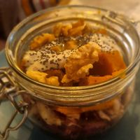 Red cabbage salad with pumpkin and nuts at Bistrot Muralto in Como