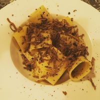 The “special” which was pasta with truffles, made vegan by the chef!  at Bistrot Muralto in Como