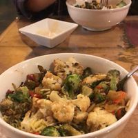 gypsy bowl half cauliflower half Brussels at Gypsy Queen in Asheville