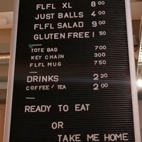 Menu at FLFL in Groningen