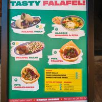 Menu at FLFL in Groningen