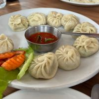 Steamed veggie momos  at Lamayuru Restaurant in Leh