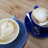 Latte and cappuccino at 269 Vegan in Perth