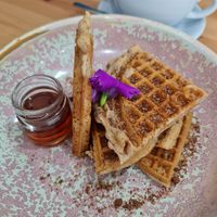 Cinnamon waffles at 269 Vegan in Perth
