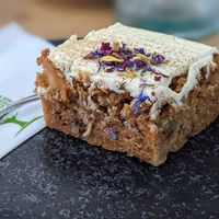 Carrot and walnut cake at 269 Vegan in Perth