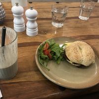Reuben Bagel & Protein Smoothy at 269 Vegan in Perth