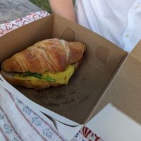 This one was with cheese and ham i think. A bit bland for my taste.   at Vegan Danish Bakery in Toronto