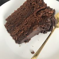 Choco cake. The cakes are huge! Tall and tasty!   at Vegan Danish Bakery in Toronto