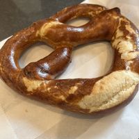 Pretzel. Came with a sauce that tasted sort of like Dijon mixed with mayonnaise.   at Vegan Danish Bakery in Toronto