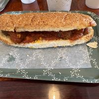 Meatball sub  at Vegan Danish Bakery in Toronto