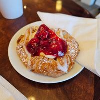 Raspberry danish at Vegan Danish Bakery in Toronto