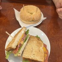 BLT und breakfast sandwich  at Vegan Danish Bakery in Toronto