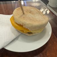 Breakfast sandwich  at Vegan Danish Bakery in Toronto