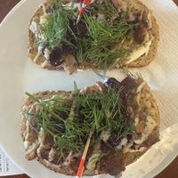 Danish pâté sandwich  at Vegan Danish Bakery in Toronto