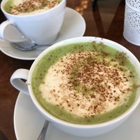Matcha Latte at Vegan Danish Bakery in Toronto