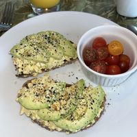 Eggless egg salad avocado toast  at Sundogs Bed and Breakfast in Shepherdstown