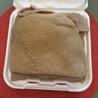 Wow that’s a lot of bread!  at Mesob Cafe in Virginia Beach