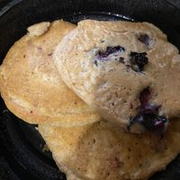 Vegan blueberry pancakes  at Bodacious Bakehouse in Virginia Beach