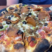 Vegan except the cheese as my husband is veg but vegan cheese is an option   at Bodacious Bakehouse in Virginia Beach