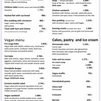 vegan menu  at Kaffi Laekur in Reykjavik