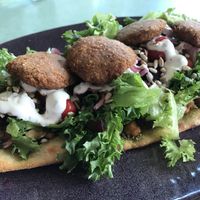 falafel flatbread   at Kaffi Laekur in Reykjavik