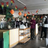 order at the counter  at Kaffi Laekur in Reykjavik