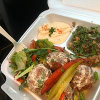 Falafel combo with hummus and tabouleh at Nour Lebanese Cuisine in Bethel