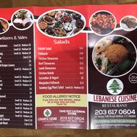Menu 1/2 at Nour Lebanese Cuisine in Bethel